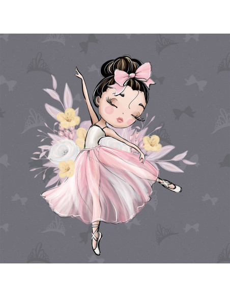 Panel de tela de sudadera ligera 40 cm x 50 cm - Bailarina