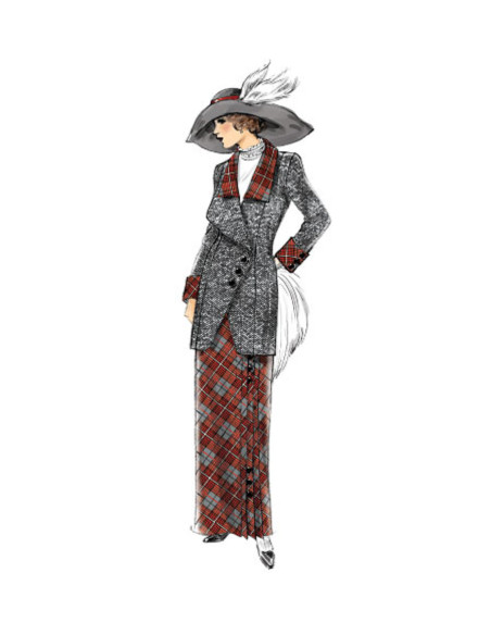 Patrón de chaqueta, babero y falda - Butterick 6108