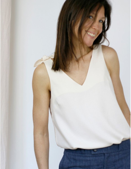 Patrón de camiseta sin mangas o vestido sencillo Talisman - Atelier Scämmit