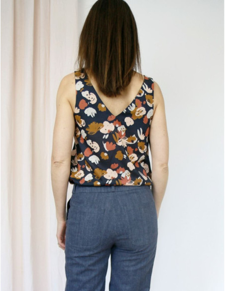 Patrón de camiseta sin mangas o vestido sencillo Talisman - Atelier Scämmit
