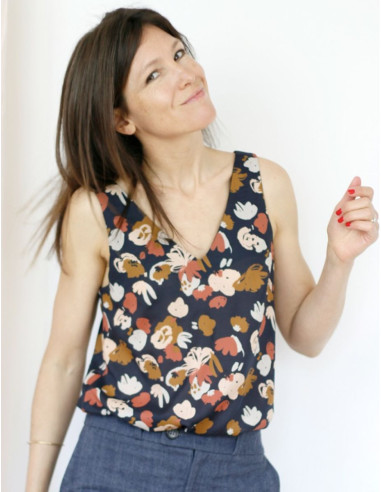 Patrón de camiseta sin mangas o vestido sencillo Talisman - Atelier Scämmit