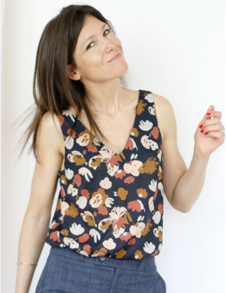 Patrón de camiseta sin mangas o vestido sencillo Talisman - Atelier Scämmit