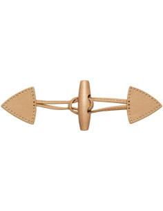 Abrigo tipo duffle Brandebourg - Beige