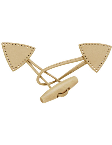 Abrigo tipo duffle Brandebourg - Beige