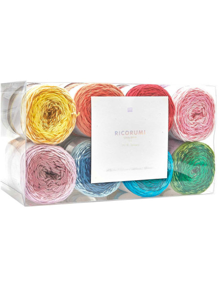 Caja de 16 ovillos de algodón Ricorumi Spin Spin
