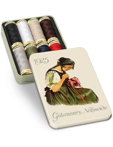 Estuche de 8 hilos de coser de poliéster Nostalgie 1925 Gütermann