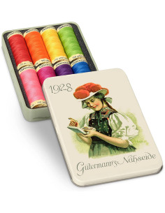 Estuche de 8 hilos de coser de poliéster Nostalgie 1928 Gütermann
