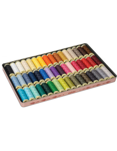 Estuche de 48 hilos de coser de poliéster Nostalgie 1895 Gütermann