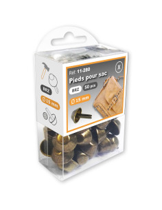 Lote de 50 patines para bolsas de 15 mm - Bronce