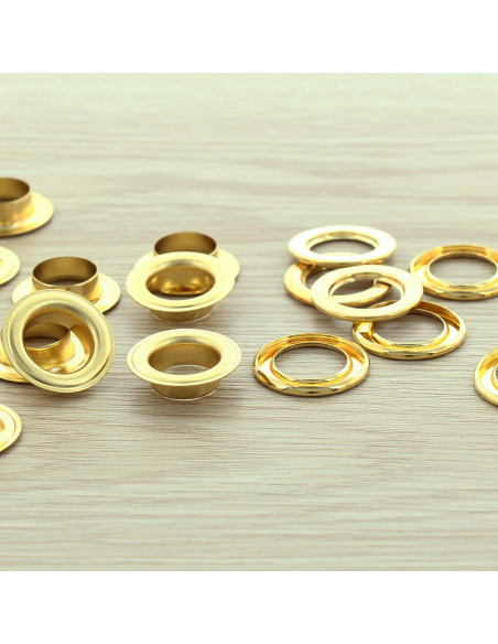 Bolsa de 100 ojales con arandelas de 14 mm - Oro