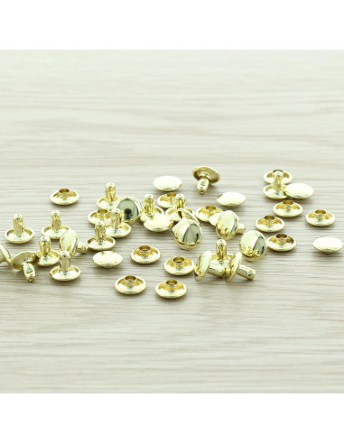 Bolsa de 100 remaches económicos de 9 mm - Oro
