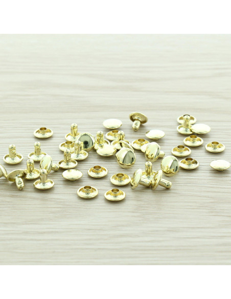 Bolsa de 100 remaches económicos de 9 mm - Oro