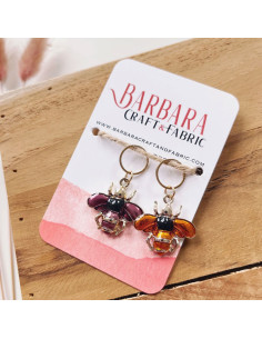 Juego de 2 anillos marcadores de puntada - Abejas