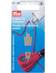 Enhebrador para agujas de tapicería