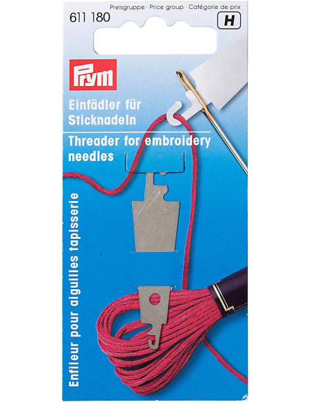 Enhebrador para agujas de tapicería