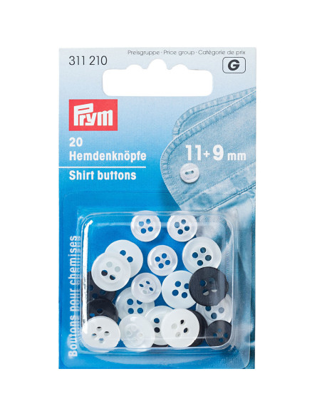 Botones para camisas imitación nácar