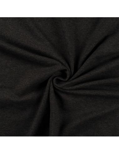 Tejido de punto de algodón - Gris jaspeado oscuro