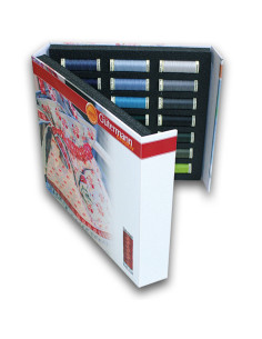 Álbum de 42 carretes de hilos de coser Gütermann