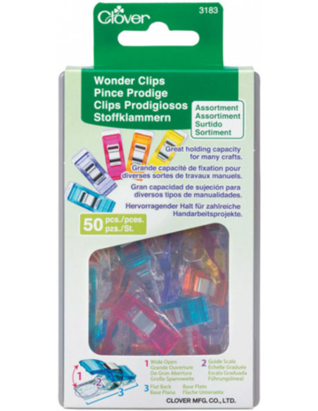 Caja de 50 pinzas Prodige Clover - Surtido