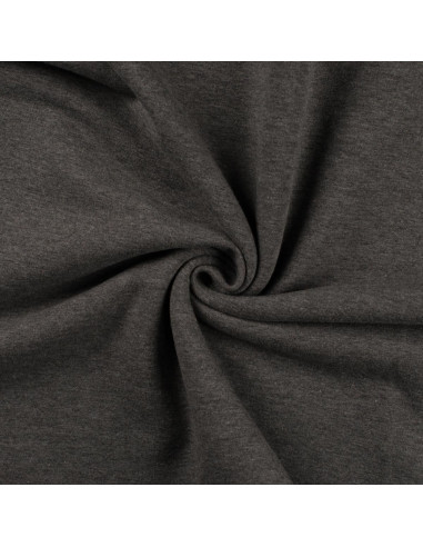Tejido de sudadera afelpado - Gris jaspeado