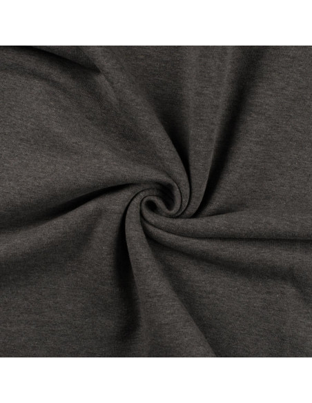 Tejido de sudadera afelpado - Gris jaspeado