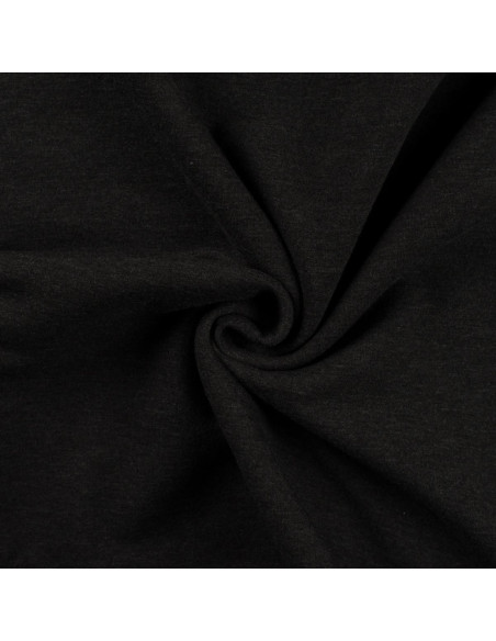 Tejido de sudadera afelpado - Gris jaspeado oscuro