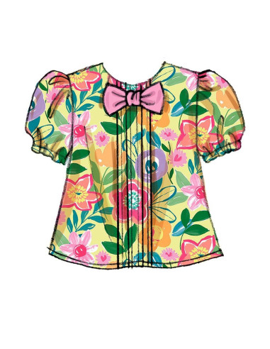 Patrón de blusa y braga para bebés - Butterick 6884