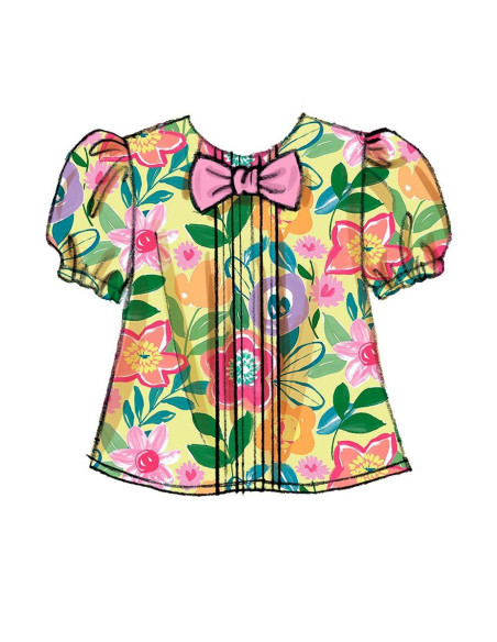 Patrón de blusa y braga para bebés - Butterick 6884