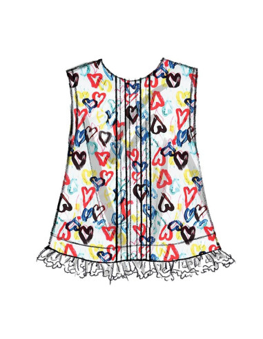 Patrón de blusa y braga para bebés - Butterick 6884