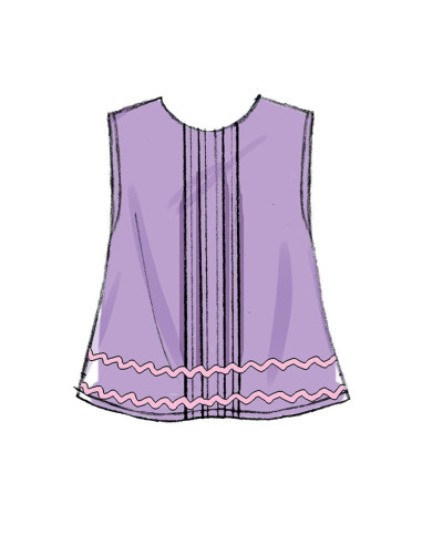 Patrón de blusa y braga para bebés - Butterick 6884