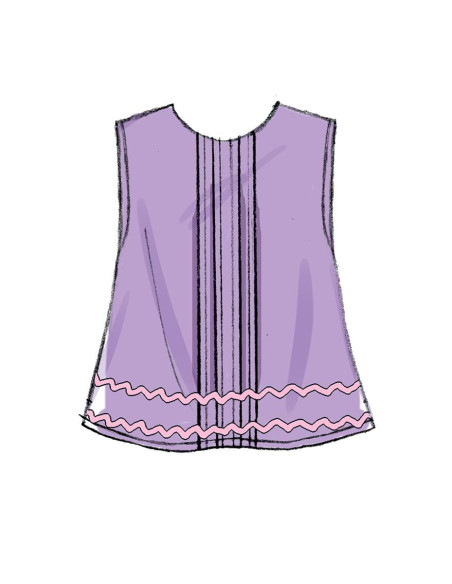 Patrón de blusa y braga para bebés - Butterick 6884