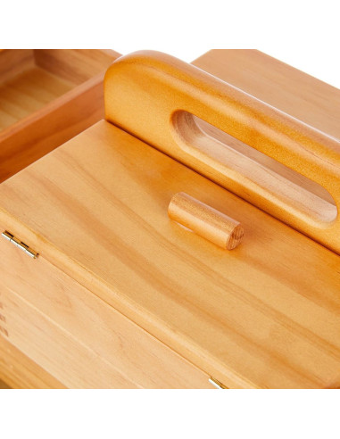 Trabajadora en madera de costura con cajón Caramelo