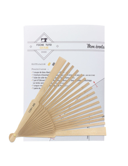 Montura de abanico de madera