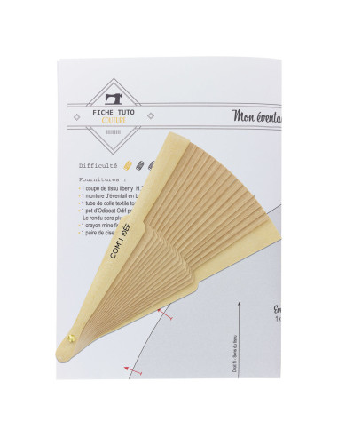 Montura de pequeño abanico de madera