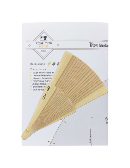 Montura de pequeño abanico de madera