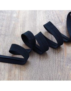 Cinta de terciopelo acanalado - Negro