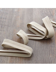 Cinta de terciopelo acanalado - Beige