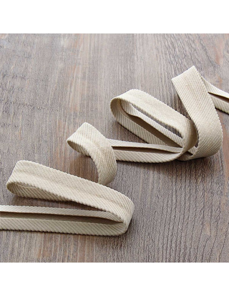 Cinta de terciopelo acanalado - Beige