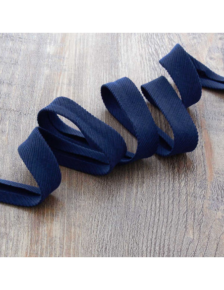 Cinta de terciopelo de canalé - Azul marino