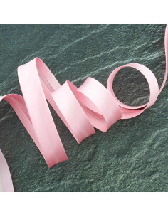 Cinta al bies de viscosa - Rosa bebé