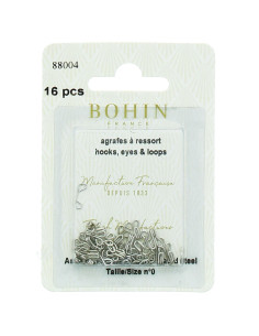 Grapas de metal con resortes Bohin - Plata