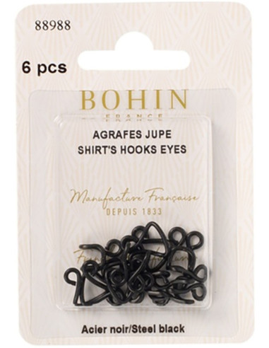 Grapas de cierre para faldas negras Bohin