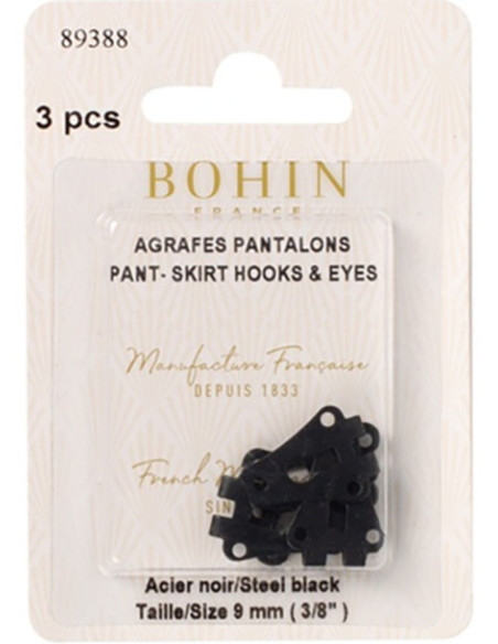 Grapas de cierre para pantalón negro Bohin