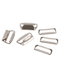 Ganchos de cierre planos para faldas 20 mm plata Bohin 2