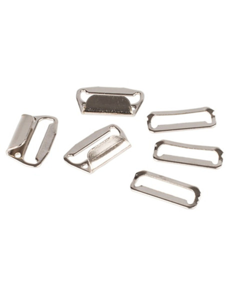 Ganchos de cierre planos para faldas 25 mm plata Bohin