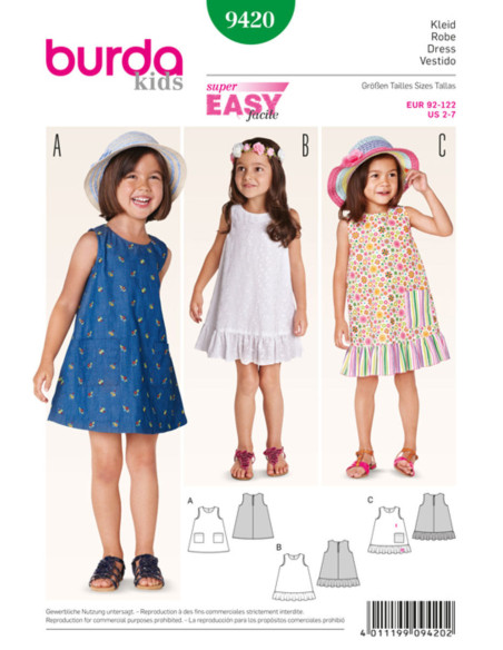 Patrón de vestido - Burda 9420