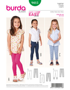 Patrón de leggings - Burda 9415