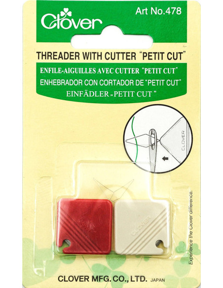 Juego de 2 enhebradores de agujas con cortahilos integrados Clover