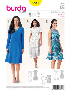 Patrón de vestido - Burda 6821