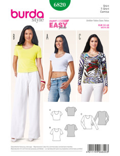 Patrón de camiseta - Burda 6820